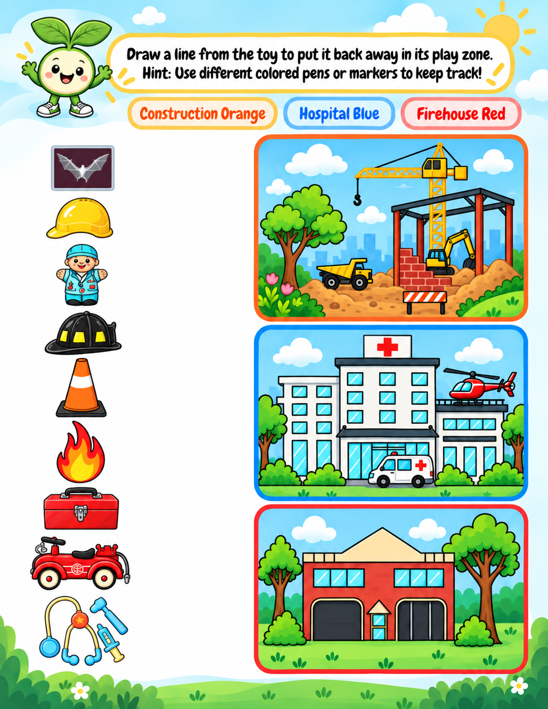 Activity Booklet image 5: Page 4 - Match Toy to Play Zone