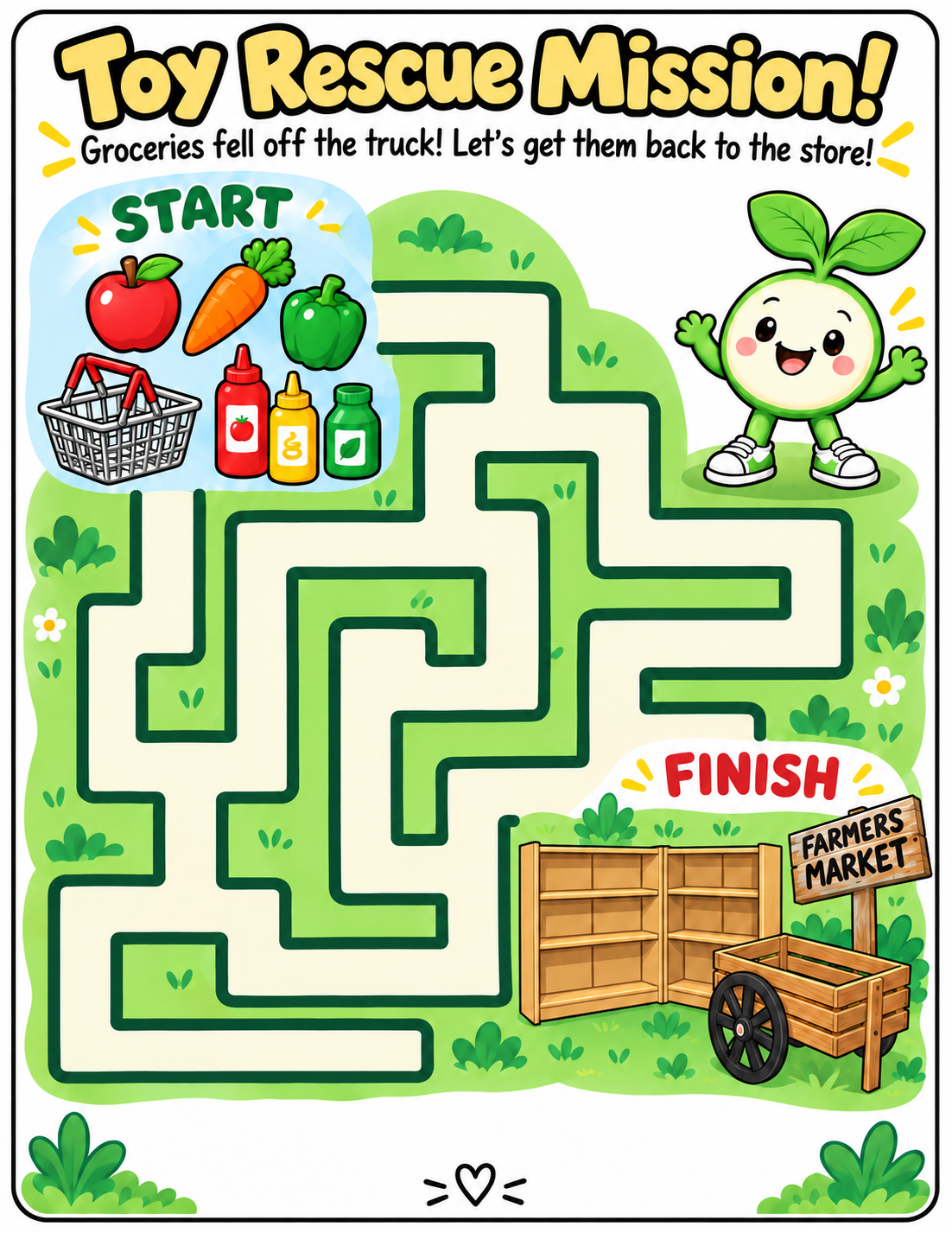 Activity Booklet image 6: Page 5 - Return the Toys to the Shelf Farmer's Market