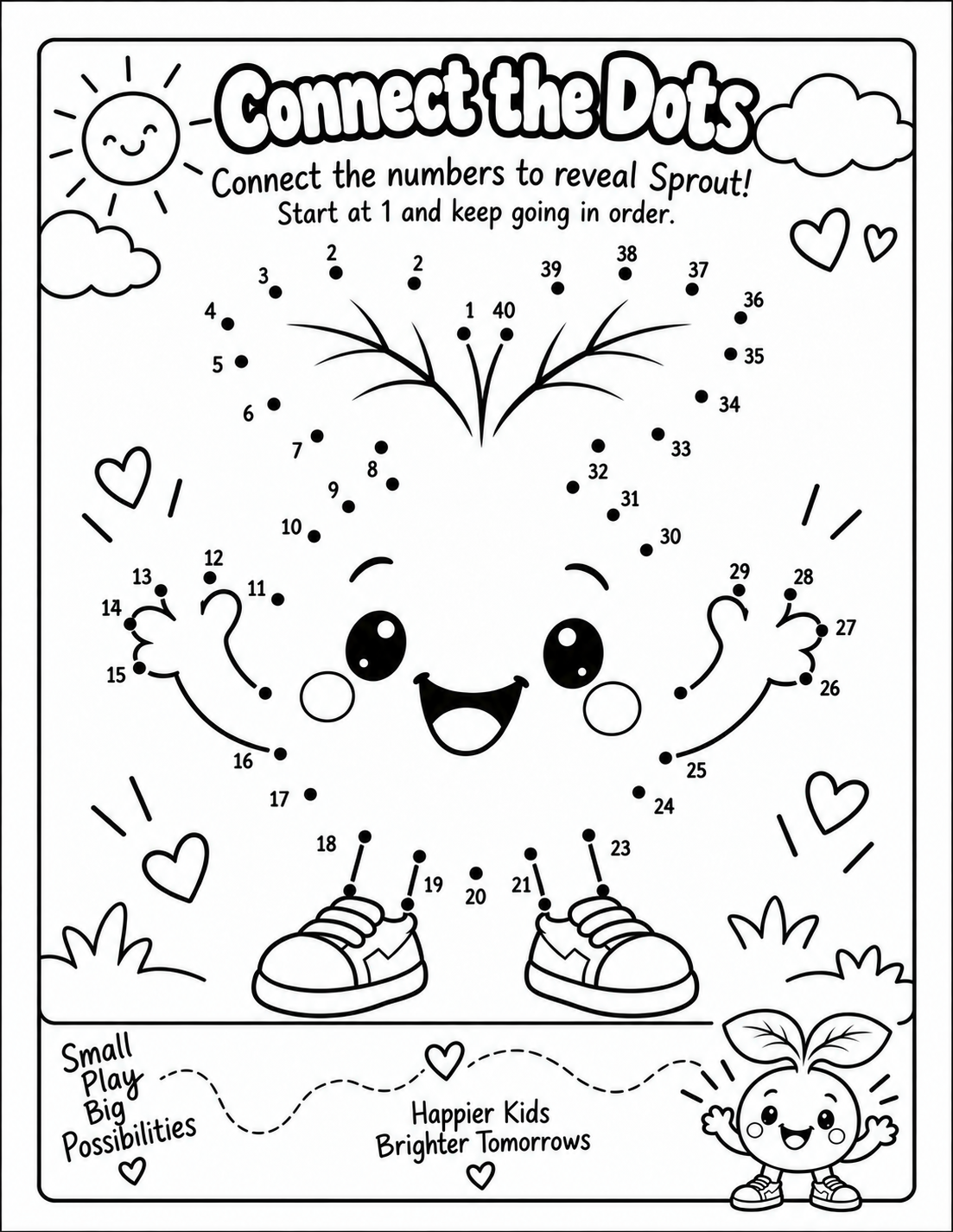 Activity Booklet image 8: Page 7 - Sprout Connect-the-Dots Worksheet